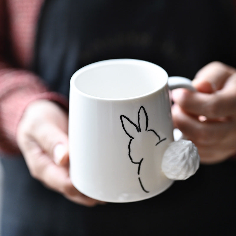 Japanese Style Cat Ceramic Mug - Cute Cartoon Coffee & Tea Cup