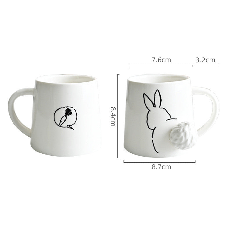 Japanese Style Cat Ceramic Mug - Cute Cartoon Coffee & Tea Cup