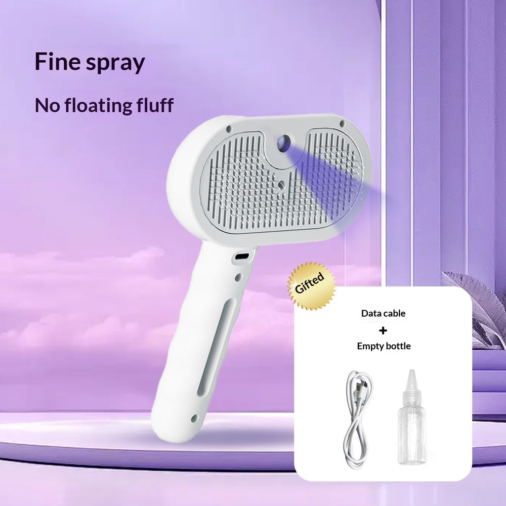 Cat Spray Grooming Comb - Misting Water Brush for Shedding & Coat Care