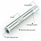 Red Laser Pointer Pen USB Rechargeable LED Light 3 In 1 UV Flashlight Cat Dog Toys