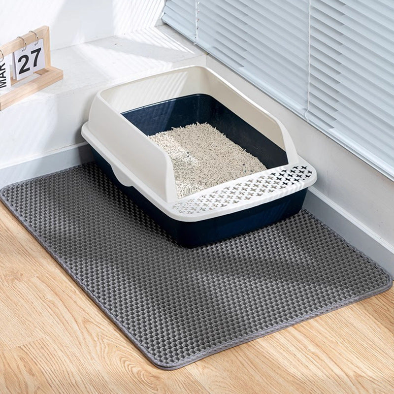EVA Double-Layer Removable Cat Litter Mat - Washable Non-Slip Trapper