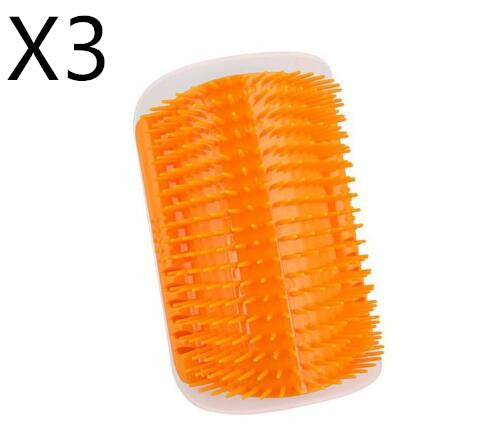Cat Self-Grooming Corner Brush - Wall-Mounted Scratch & Groom Brush