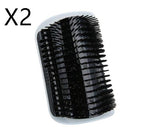 Cat Self-Grooming Corner Brush - Wall-Mounted Scratch & Groom Brush