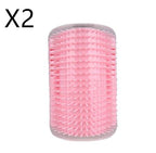 Cat Self-Grooming Corner Brush - Wall-Mounted Scratch & Groom Brush