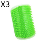 Cat Self-Grooming Corner Brush - Wall-Mounted Scratch & Groom Brush