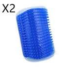 Cat Self-Grooming Corner Brush - Wall-Mounted Scratch & Groom Brush