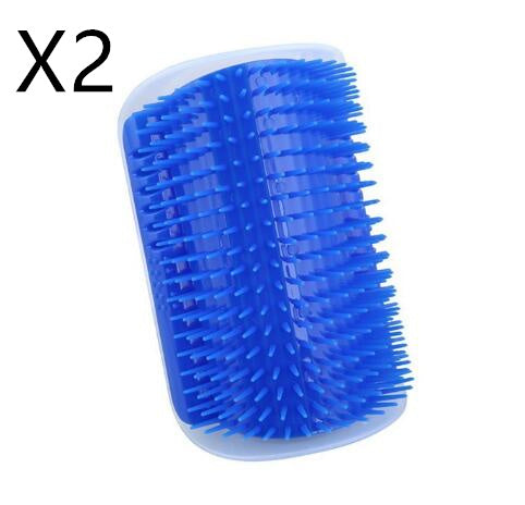 Cat Self-Grooming Corner Brush - Wall-Mounted Scratch & Groom Brush