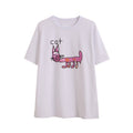 Hand-Painted Style Cat Art T-Shirt - Artistic Graphic Tee for Cat Lovers
