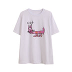 Hand-Painted Style Cat Art T-Shirt - Artistic Graphic Tee for Cat Lovers