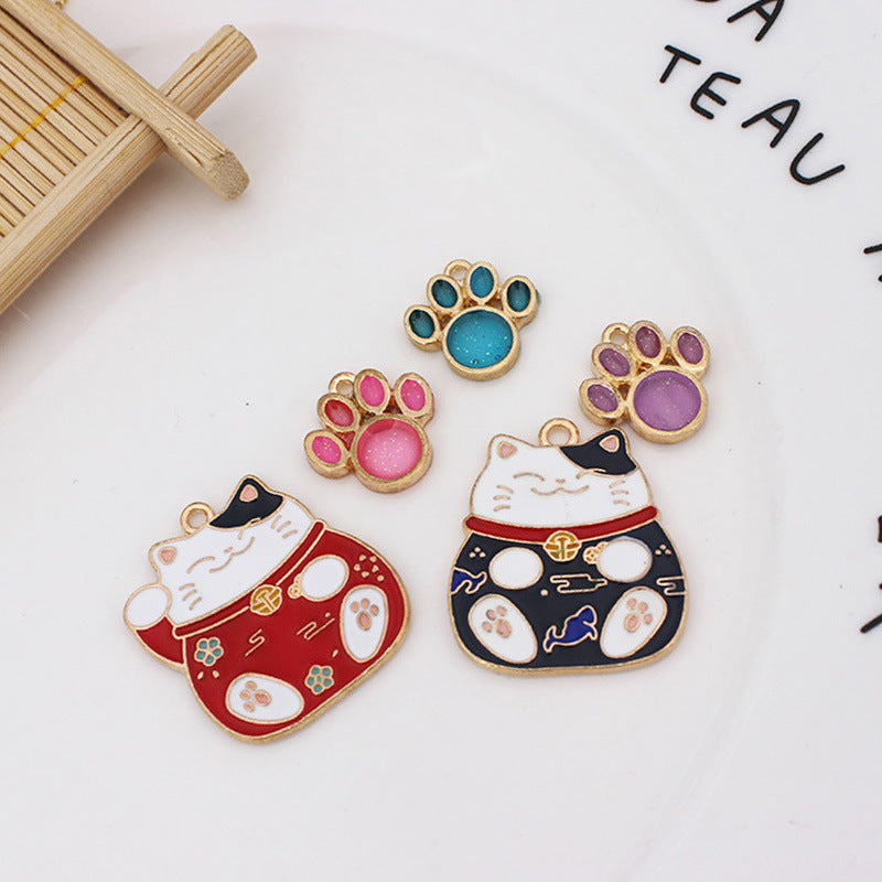 Big Face Cat Claw Alloy Charm - DIY Jewelry & Accessory Drop Pendant