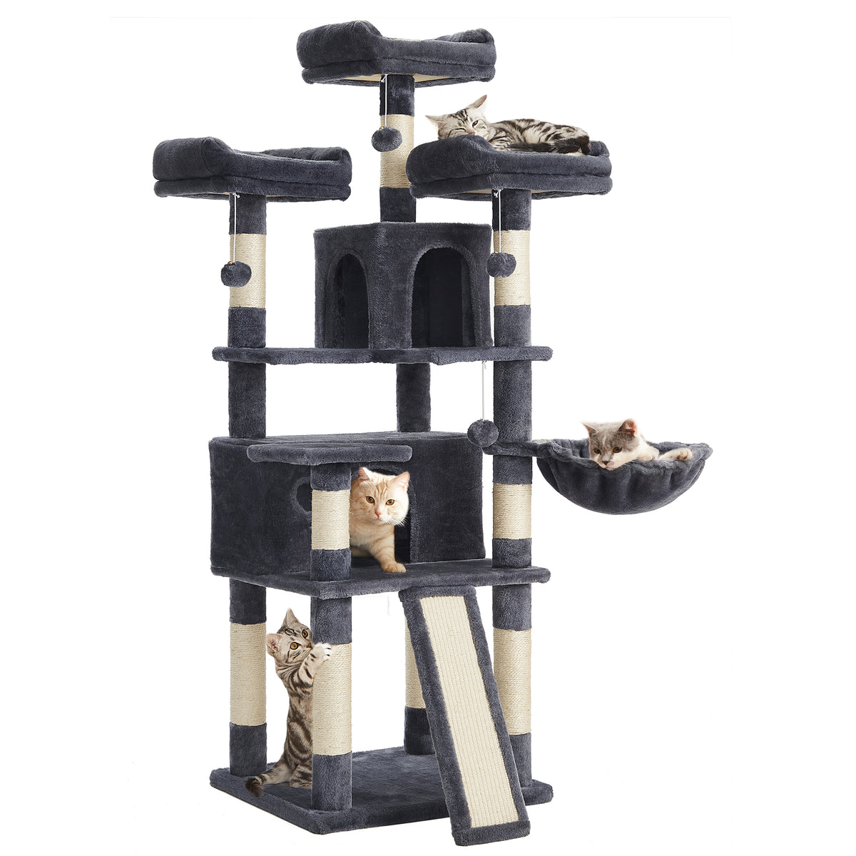 Premium Multi-Level Cat Tree | Multiple Platforms