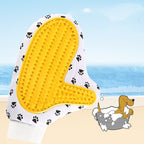 Silicone Pet Deshedding Brush Glove - Grooming Massage Mitt for Cats & Dogs