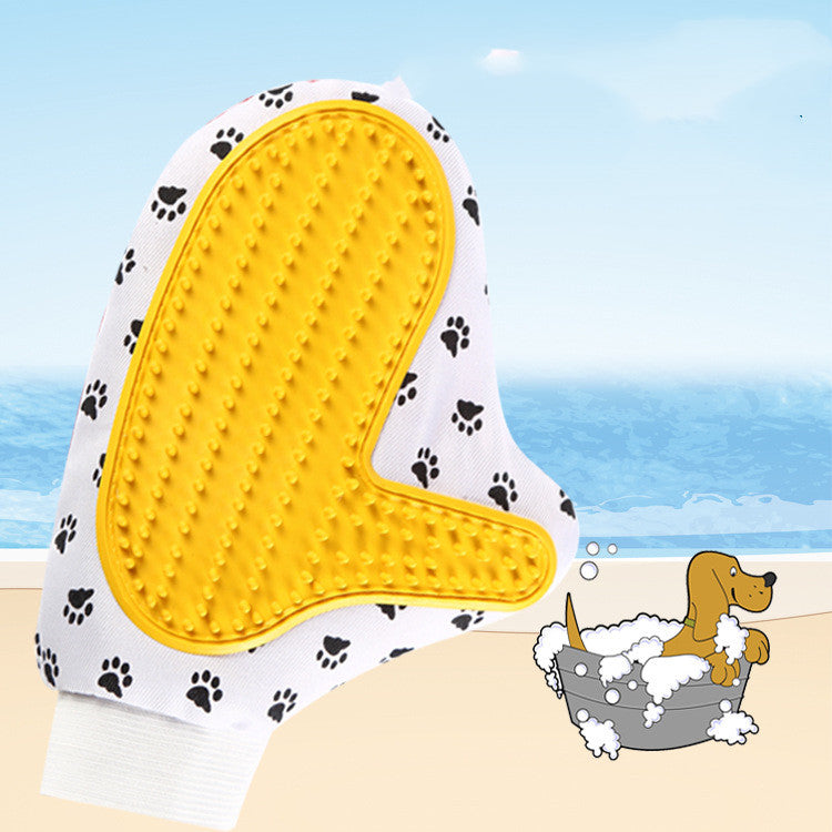 Silicone Pet Deshedding Brush Glove - Grooming Massage Mitt for Cats & Dogs