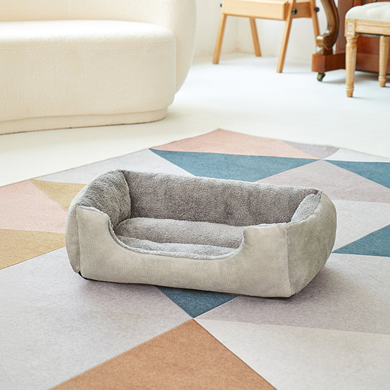 Square Cat Bed - Soft Plush Cushioned Sleeping Bed for Cats & Small Pets