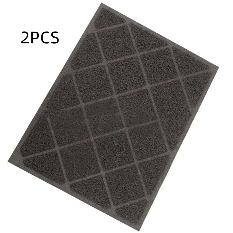 Minimalist PVC Cat Litter Mat - Waterproof Non-Slip Trapping Mat for Pet Households