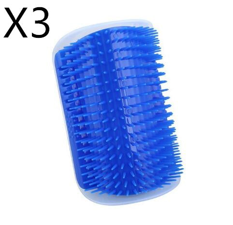 Cat Self-Grooming Corner Brush - Wall-Mounted Scratch & Groom Brush