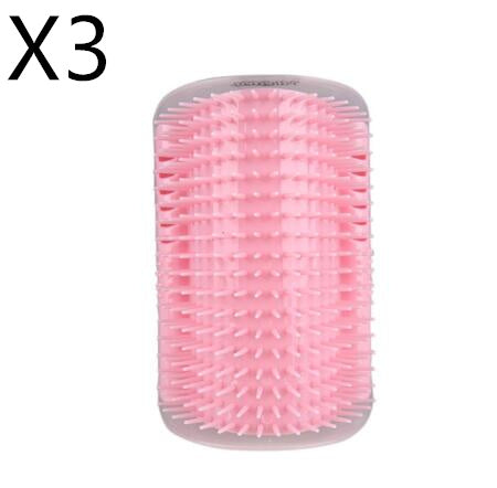 Cat Self-Grooming Corner Brush - Wall-Mounted Scratch & Groom Brush