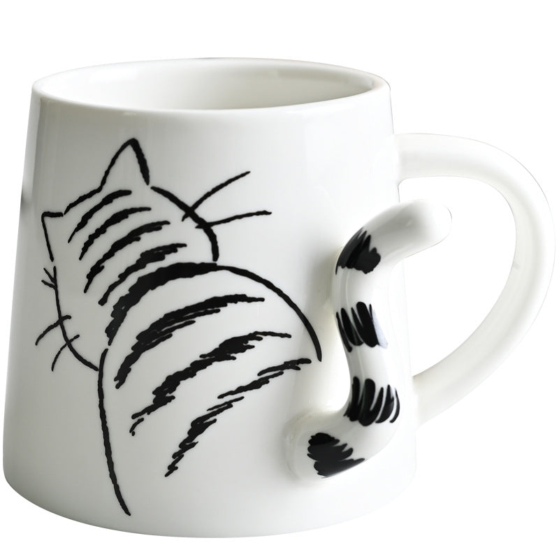 Japanese Style Cat Ceramic Mug - Cute Cartoon Coffee & Tea Cup