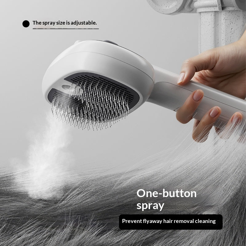 Cat Spray Grooming Comb - Misting Water Brush for Shedding & Coat Care