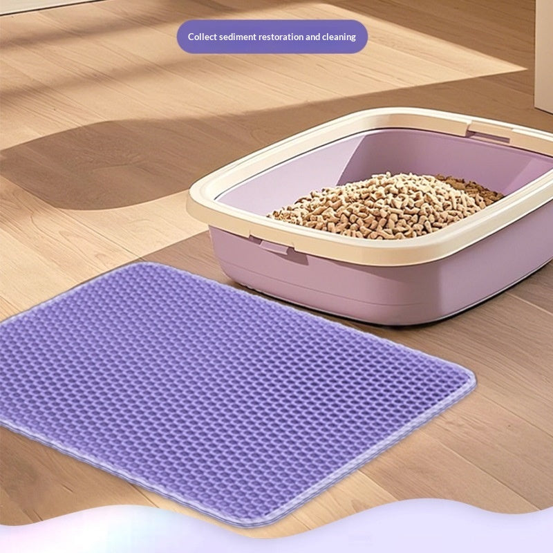 EVA Double-Layer Removable Cat Litter Mat - Washable Non-Slip Trapper