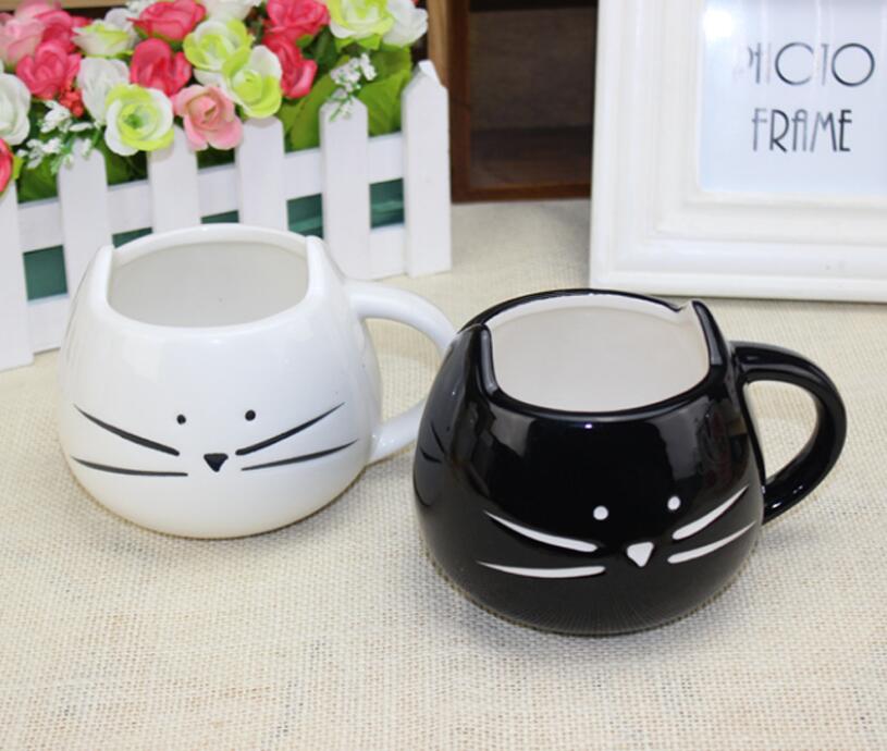 Cat Face Shaped Mug - Fun Ceramic Coffee Cup for Cat Lovers