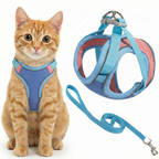 Cat Harness And Leash, Escape-Proof Cat Harness Set, Adjustable Step-in Pet Harness For Walking For Small Medium Dogs-Cats