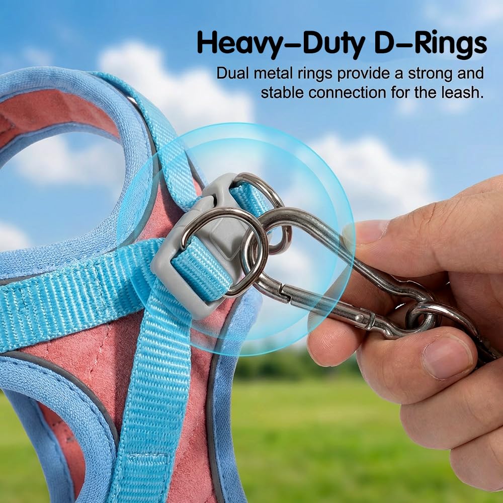 Cat Harness And Leash, Escape-Proof Cat Harness Set, Adjustable Step-in Pet Harness For Walking For Small Medium Dogs-Cats