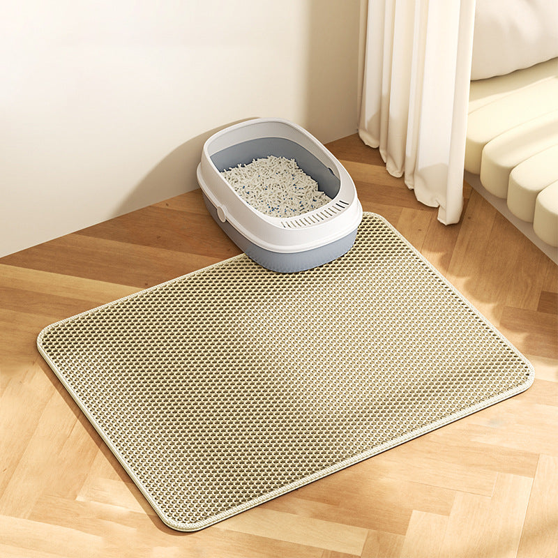 EVA Double-Layer Removable Cat Litter Mat - Washable Non-Slip Trapper