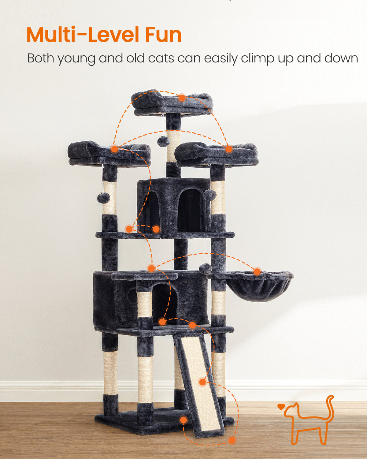 Premium Multi-Level Cat Tree | Multiple Platforms