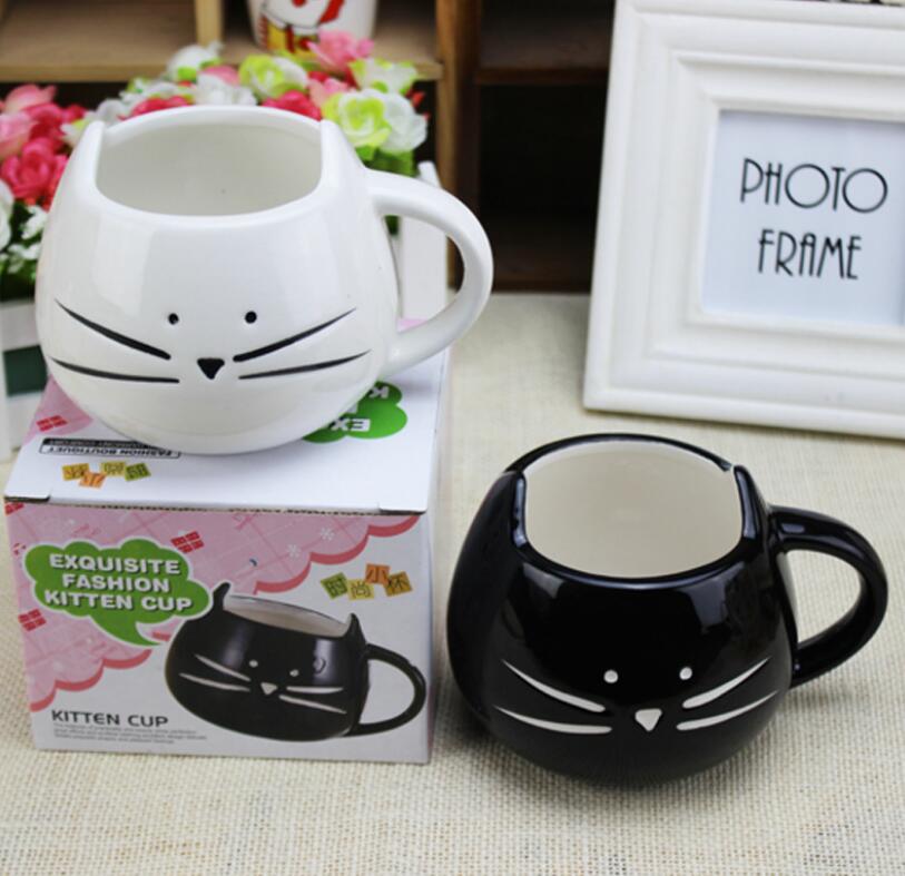 Cat Face Shaped Mug - Fun Ceramic Coffee Cup for Cat Lovers