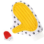 Silicone Pet Deshedding Brush Glove - Grooming Massage Mitt for Cats & Dogs