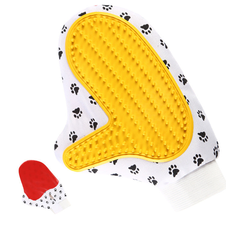 Silicone Pet Deshedding Brush Glove - Grooming Massage Mitt for Cats & Dogs