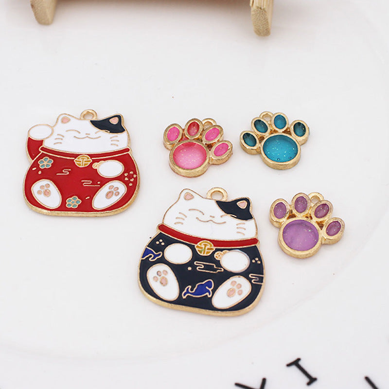 Big Face Cat Claw Alloy Charm - DIY Jewelry & Accessory Drop Pendant