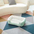 Square Cat Bed - Soft Plush Cushioned Sleeping Bed for Cats & Small Pets