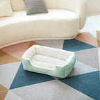 Square Cat Bed - Soft Plush Cushioned Sleeping Bed for Cats & Small Pets