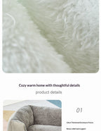 Square Cat Bed - Soft Plush Cushioned Sleeping Bed for Cats & Small Pets