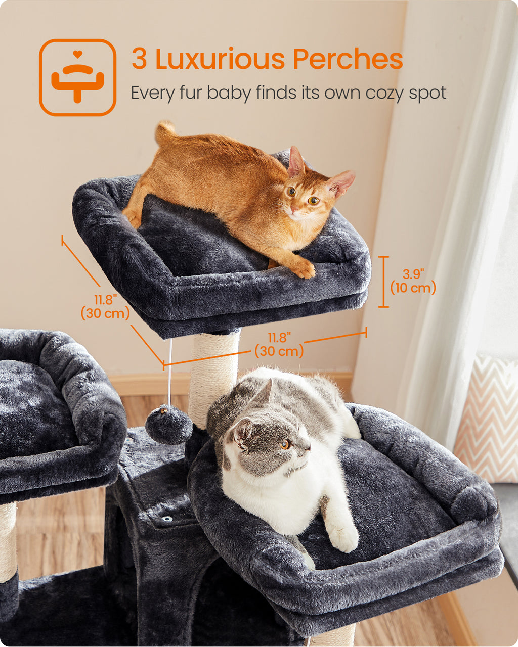 Premium Multi-Level Cat Tree | Multiple Platforms