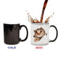 Cute Color-Changing Cat Mug - Heat-Sensitive Ceramic Coffee Cup