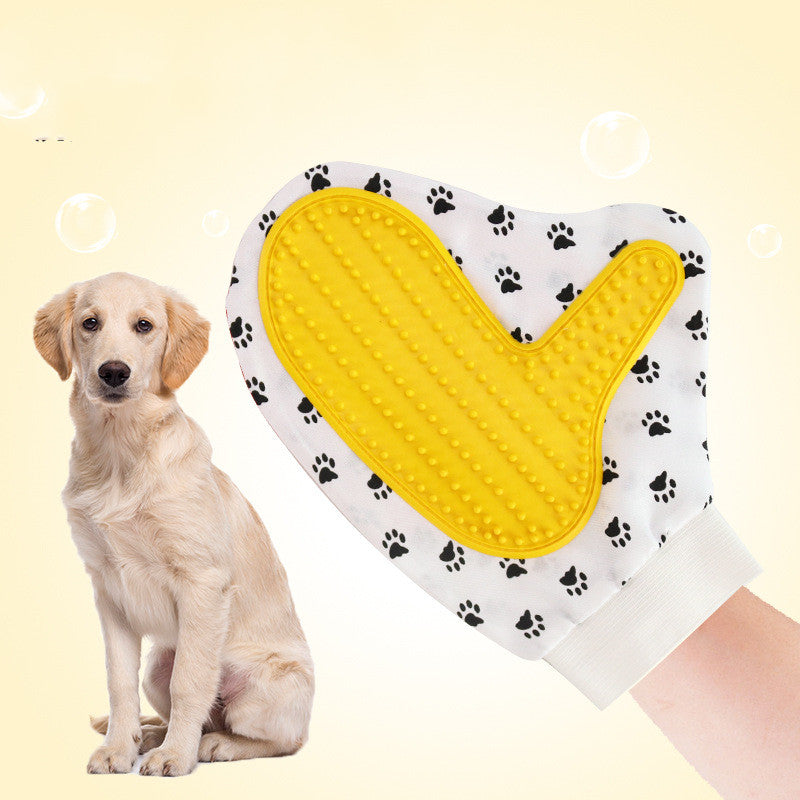 Silicone Pet Deshedding Brush Glove - Grooming Massage Mitt for Cats & Dogs