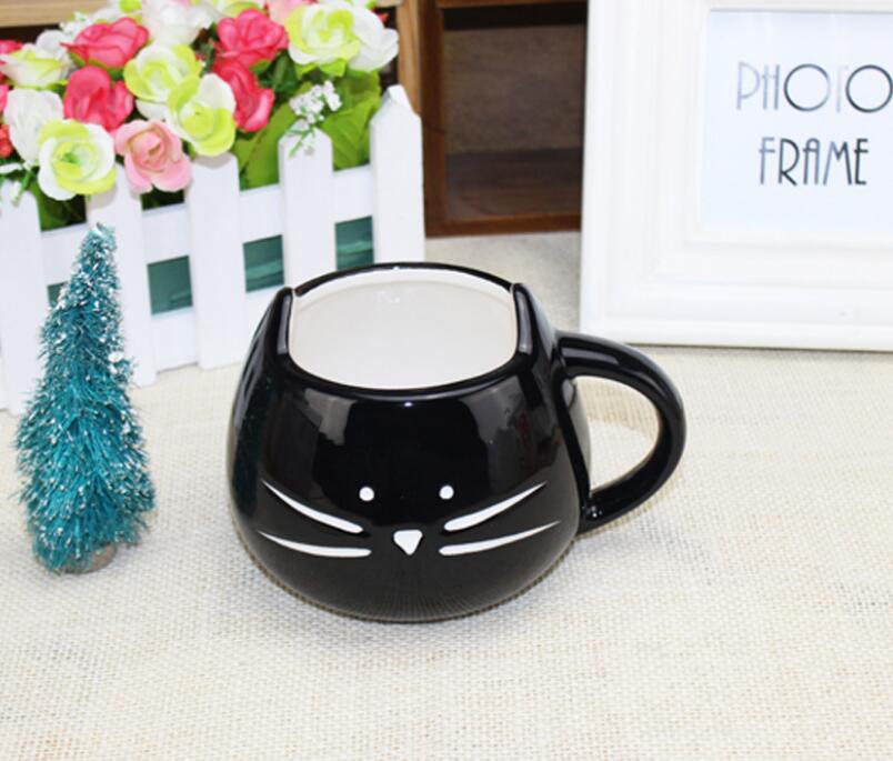 Cat Face Shaped Mug - Fun Ceramic Coffee Cup for Cat Lovers