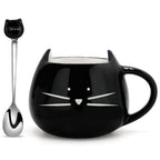 Cat Face Shaped Mug - Fun Ceramic Coffee Cup for Cat Lovers