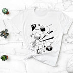 Sushi Cat Graphic Casual T-Shirt - Fun Everyday Tee for Cat Lovers