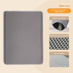 EVA Double-Layer Removable Cat Litter Mat - Washable Non-Slip Trapper