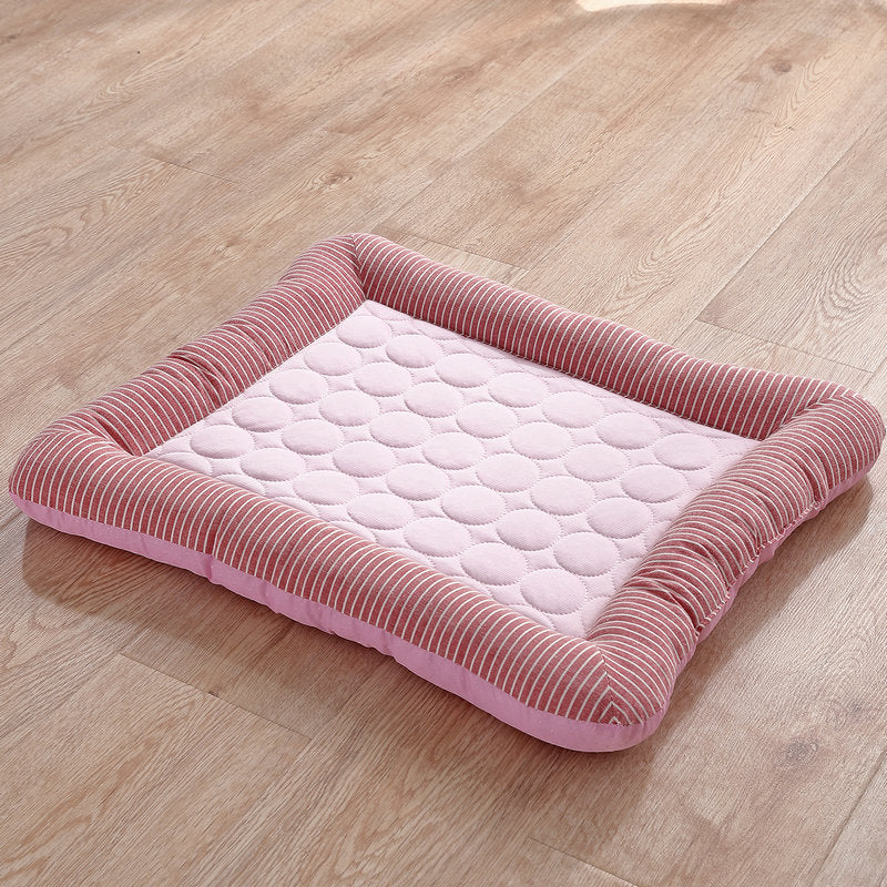 Summer Cooling Ice Silk Pet Mat - Cool Sleeping Mat for Cats & Dogs