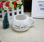 Cat Face Shaped Mug - Fun Ceramic Coffee Cup for Cat Lovers