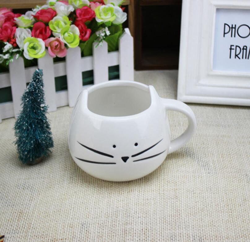 Cat Face Shaped Mug - Fun Ceramic Coffee Cup for Cat Lovers