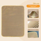 EVA Double-Layer Removable Cat Litter Mat - Washable Non-Slip Trapper