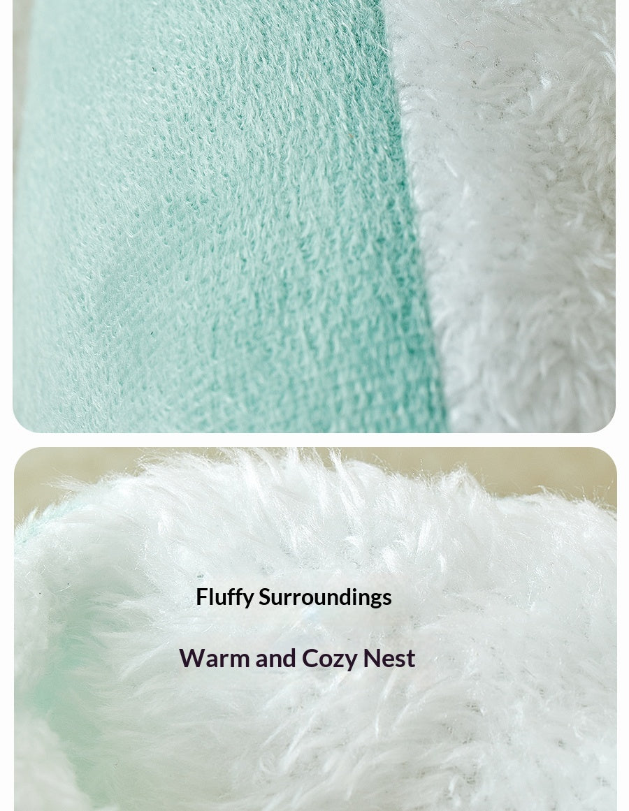 Square Cat Bed - Soft Plush Cushioned Sleeping Bed for Cats & Small Pets