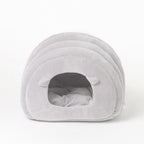 Winter Warm Cat Nest Cave Bed - Plush Enclosed House for Cold Weather