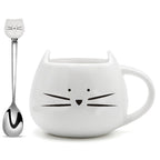 Cat Face Shaped Mug - Fun Ceramic Coffee Cup for Cat Lovers